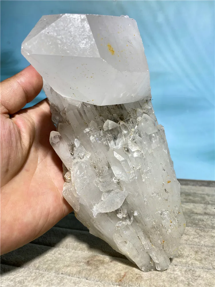 

Stone Natural Pineapple Crystal Spirit Quartz Healing Geode Tower Minerals Specimen Reiki Feng Shui Ornaments Home Decor