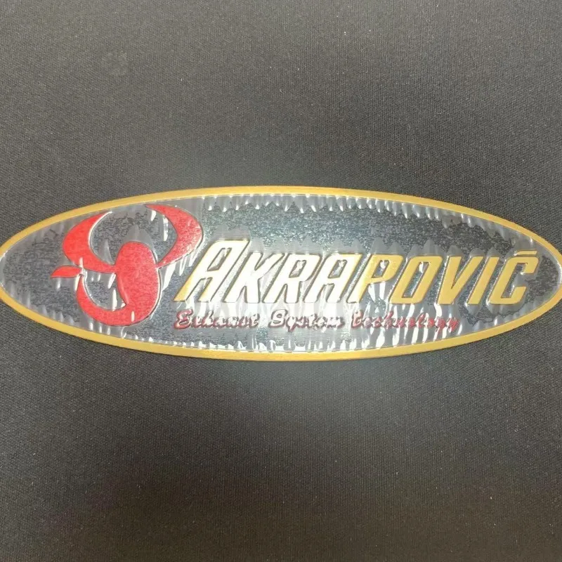 

Термостойкая алюминиевая наклейка для выхлопной системы Akrapovic - высокопрочная наклейка на глушитель мотоцикла