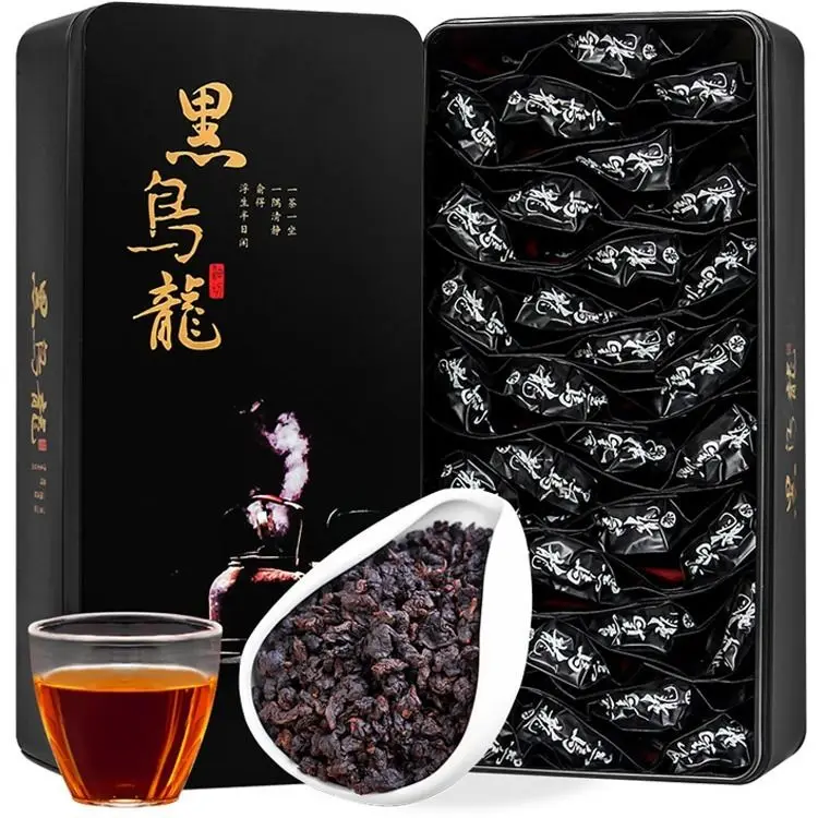 

2022 Black Oolong Tea, thick flavor, oil cut, charcoal baked, degreased, special mountain oolong gift box, canned