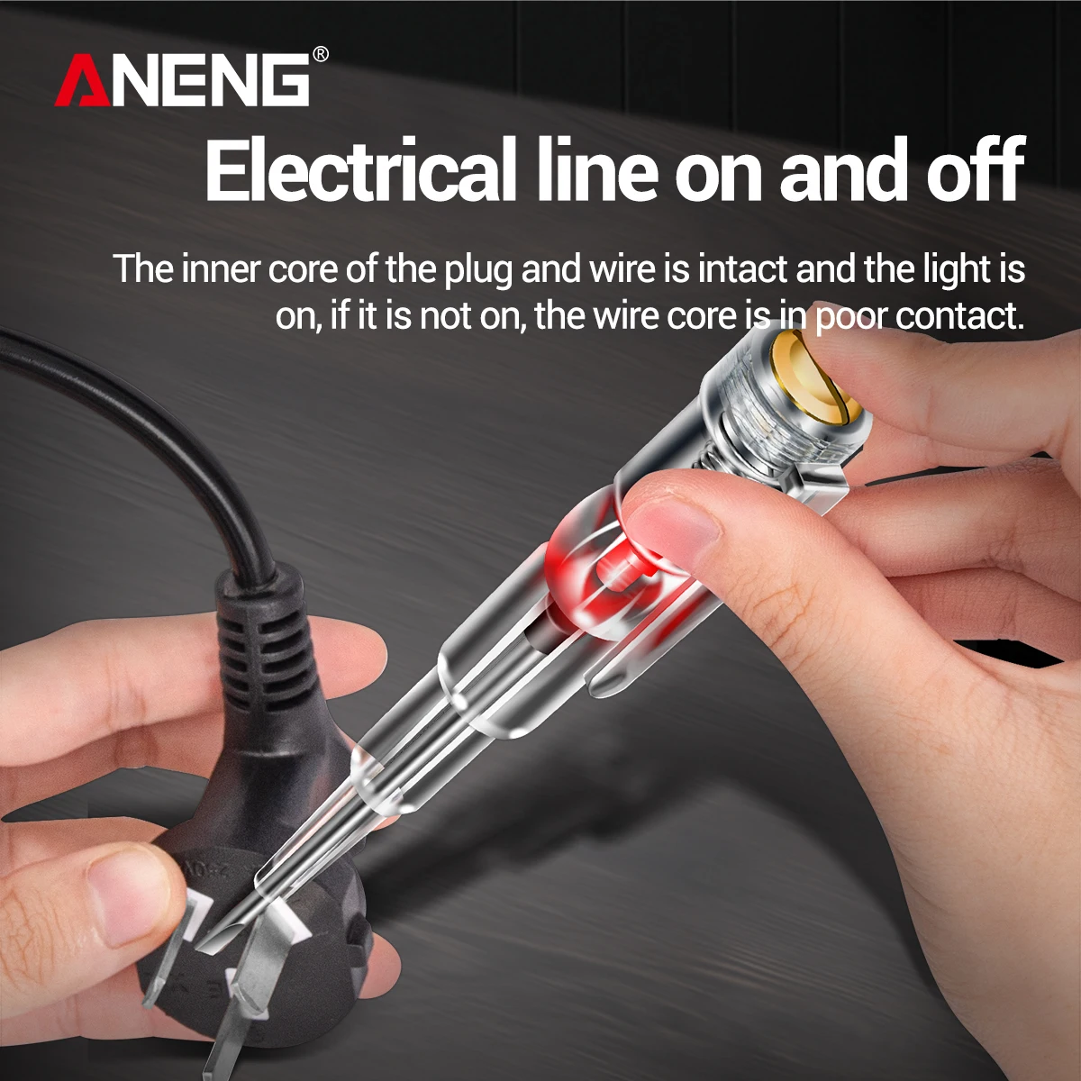 

ANENG B09 voltimetro amperimetro digital tester electric Induced Electric Screwdriver Probe With Indicator Light Test pen Sensor