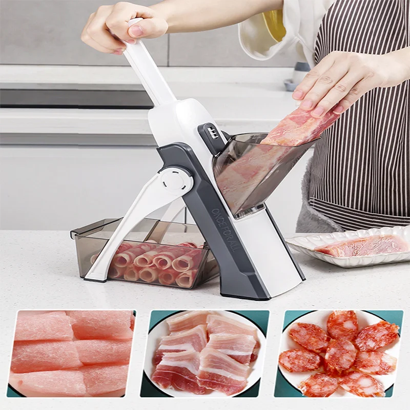 

Multifunctional Vegetable Slicer Manual Potato Slicer Cutter Carrot Grater Salad Chopper Kitchen Accessories Gadget Steel Blade