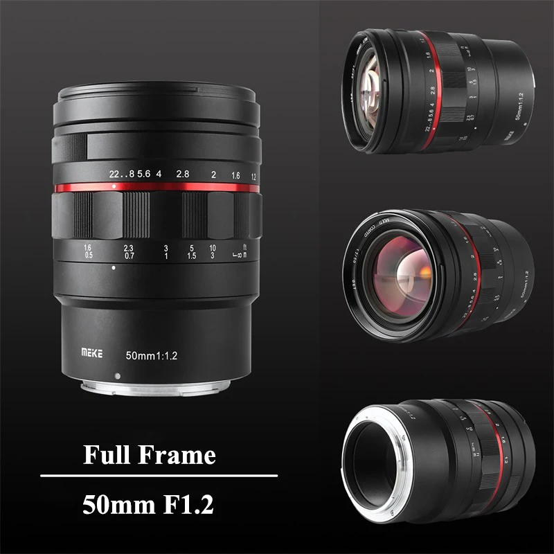 

Meike 50mm F1.2 Full Frame Large Aperture Lens Manual Focus For Canon For Nikon For Sony