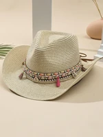 hats gorras sombreros capshat shell decor straw hat beach