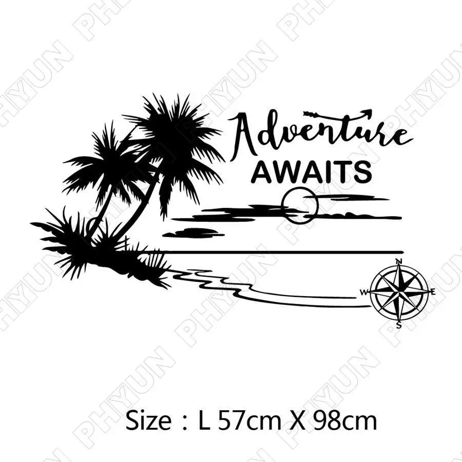 

Декоративные наклейки для кузова автомобиля, боковая графическая наклейка для прицепа RV 57 см x 98 см