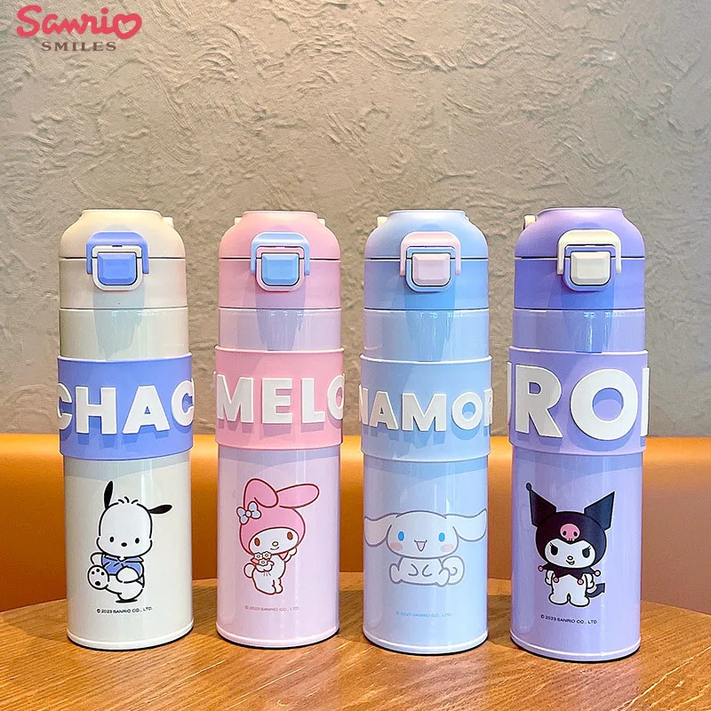 

Sanrio Insulation Cup Student Outdoor Sports Girl Handle Insulation Cup 400Ml Kuromi Cute 316 Stainless Steel Children's Cup