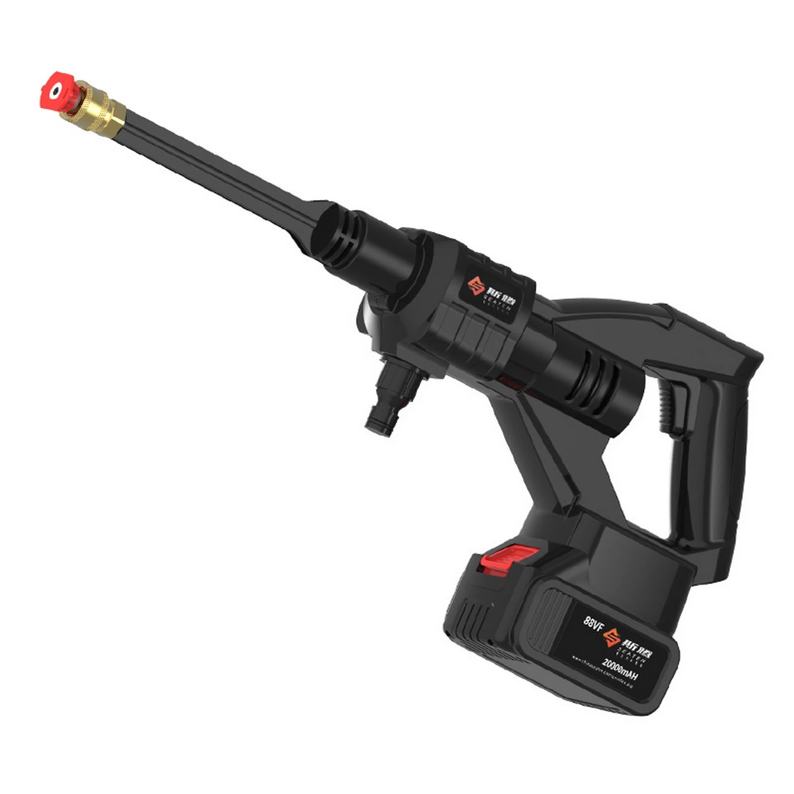 

10000mAh Cordless High Pressure Washer Spray Water Gun Car Wash Pressure Water Nozzle Cleaning Machine for 18V Battery