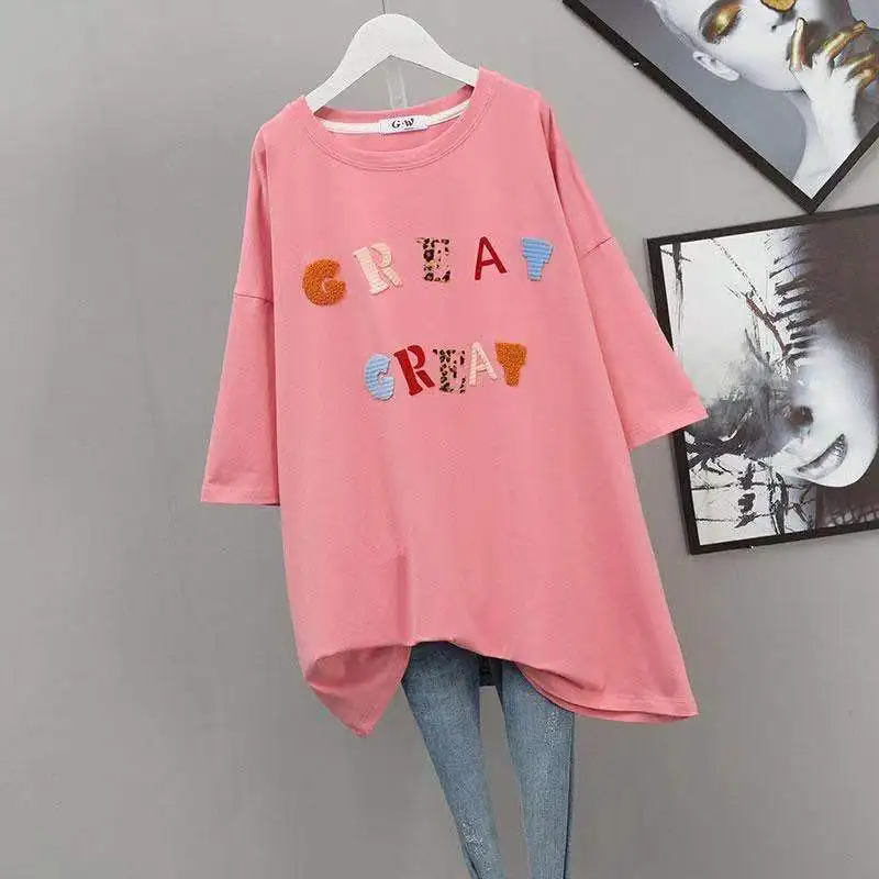 Plus Size Women Clothing Loose Elastic Comfort T Shirt Lady Summer Big Large Add Size Comfort Tops Casual Oversize Female Shorts
