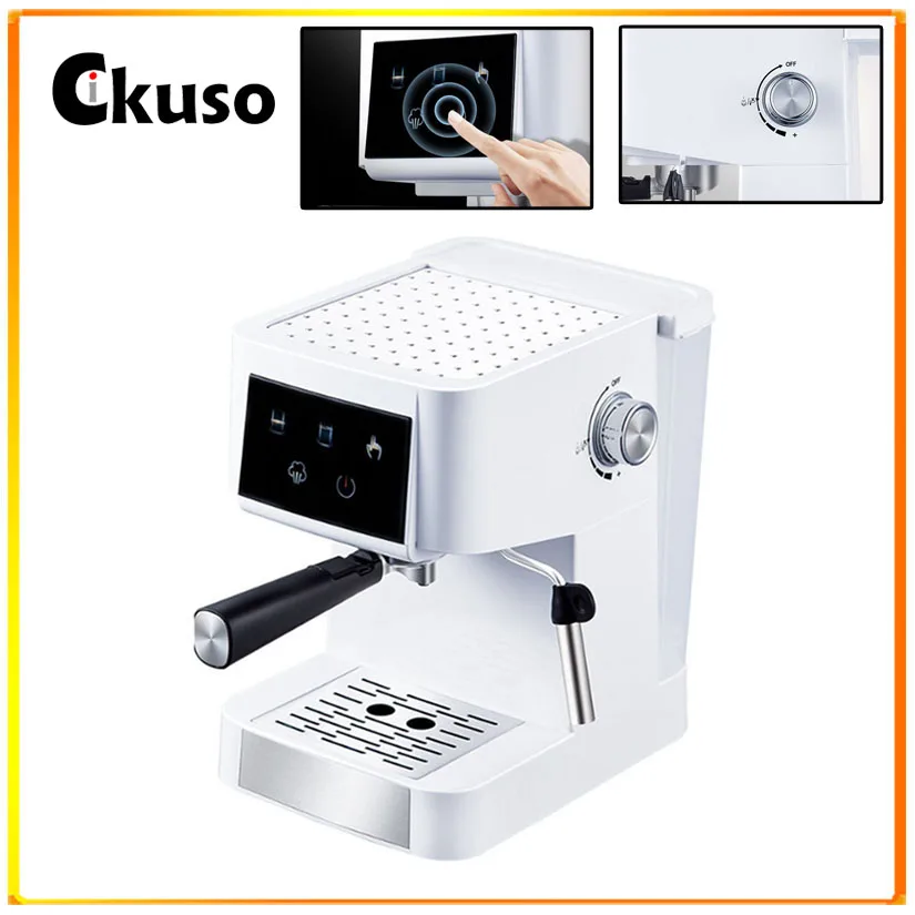 

Кофе-машина Cikuso с европейской вилкой, итальянская полуавтоматическая Бытовая Коммерческая кофемашина для извлечения пара, пена для молока, 20 Па, латте