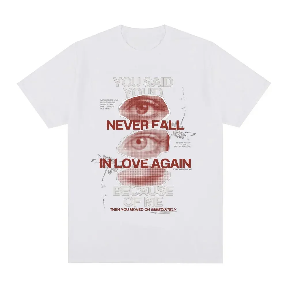 Lamour De Ma Vie Hit Me Hard and Soft Футболки Мужчины Женщины Мода Harajuku Футболка 100% Хлопок