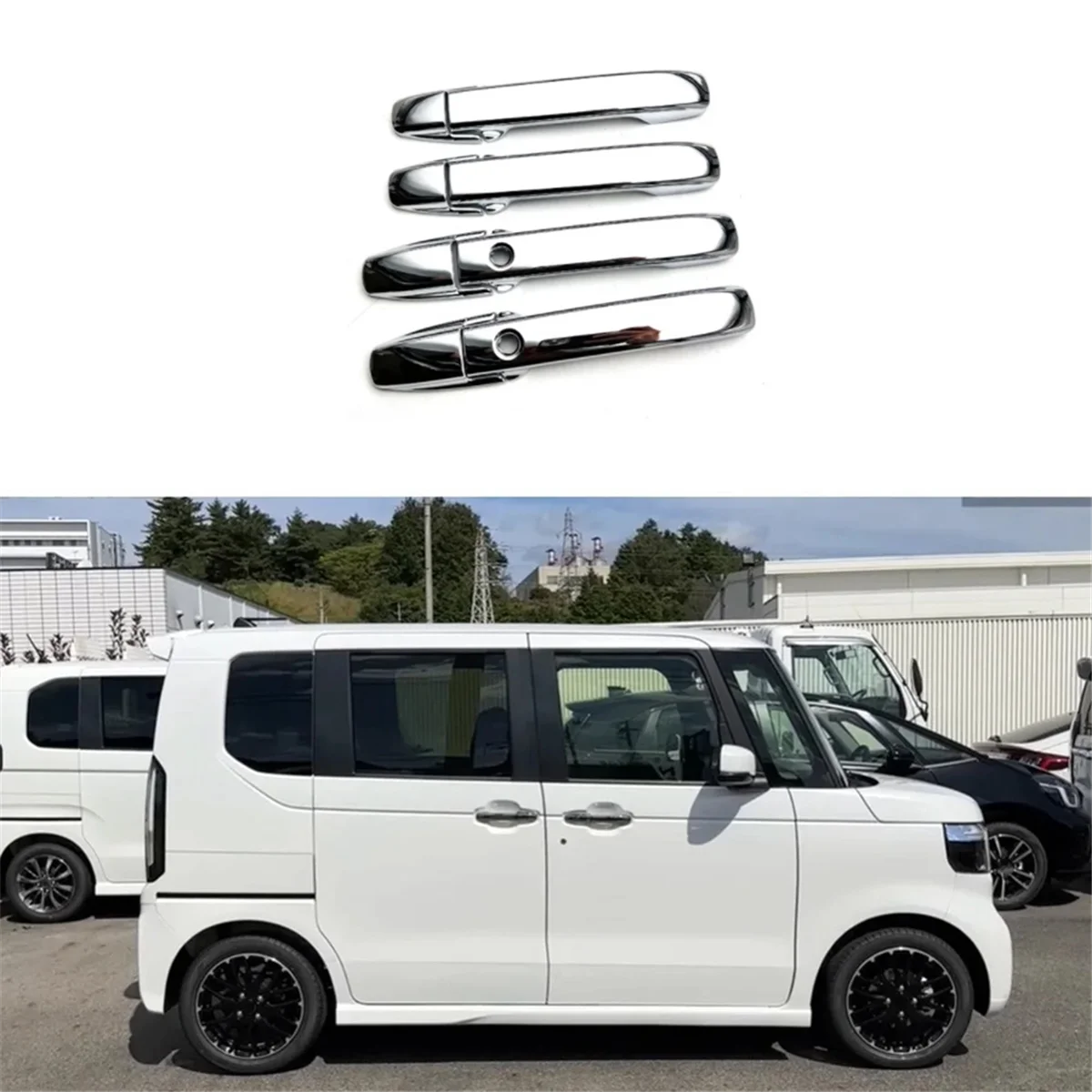 Для Honda N-BOX JF5 JF6 2023 2024 K-Car внешняя дверная ручка крышка отделка защитная наклейка