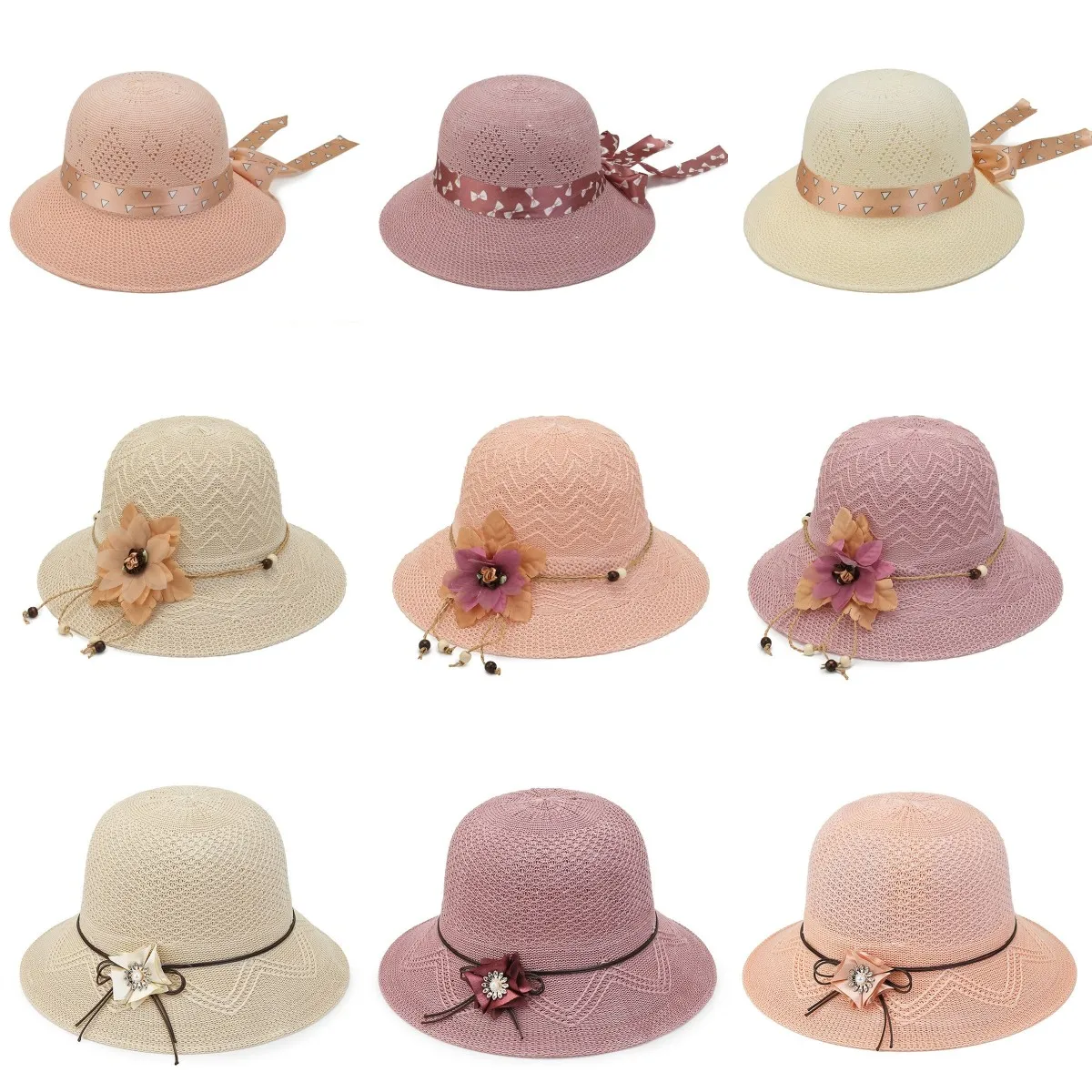 

New Summer Baby Flower Breathable Straw Hat With Handbag Bags Kids Hat Boy Girls Sun Visor UV Protection Panama Hat