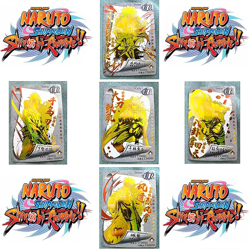 

NARUTO UR Bronzing Game Collection Cards naruto figure Uchiha Itachi Sarutobi Hiruzen Uzumaki Naruto Senju Hashirama kids toys