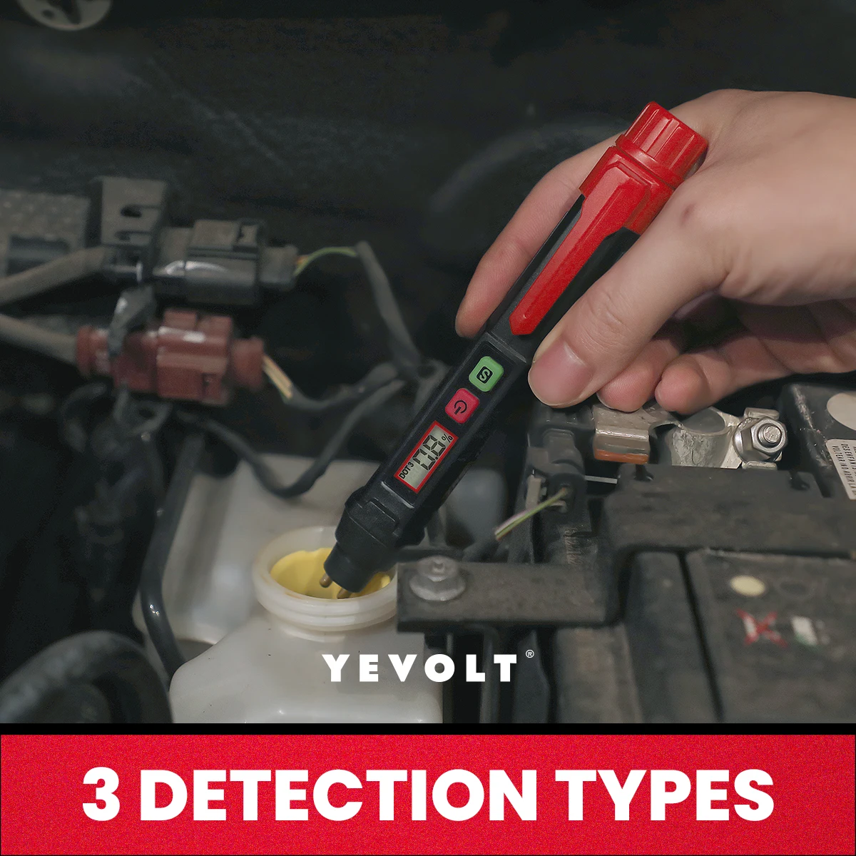 Ручка-тестер тормозной жидкости YEVOLT TA15A автомобильный детектор содержания масла