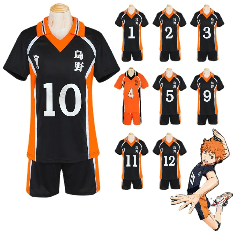 

Haikyuu Costume Carsino High School Volleyball Club Shoyo Hinata Tobio Kageyama Sportswear Jersey Uniform Anime Clothes.