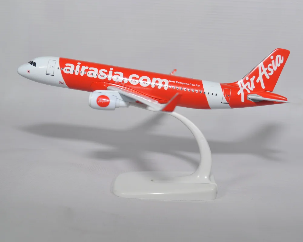 

20cm Alloy Metal Red Air Asia Airlines Airbus 320 A320 Airways Airplane Model Plane Model Diecast Aircraft Kids Gifts Toys