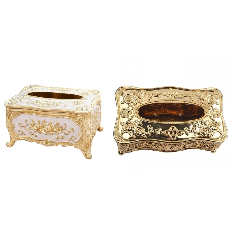 

Acrylic Tissue Box Gold & Gold Acrylic Tissue Box Hotel Restaurant Napkin Holder Household Tissue Box