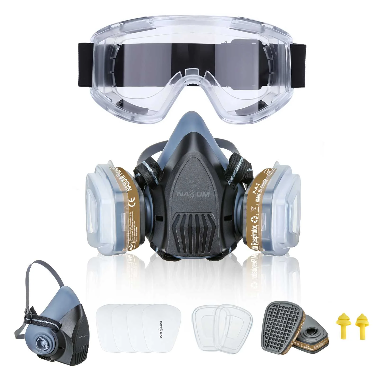 

12 In 1 6200 Industry Half Face Paint Spray Gas Mask Respirator Protective Safety Work Dust Proof Respirator Mask With Filter
