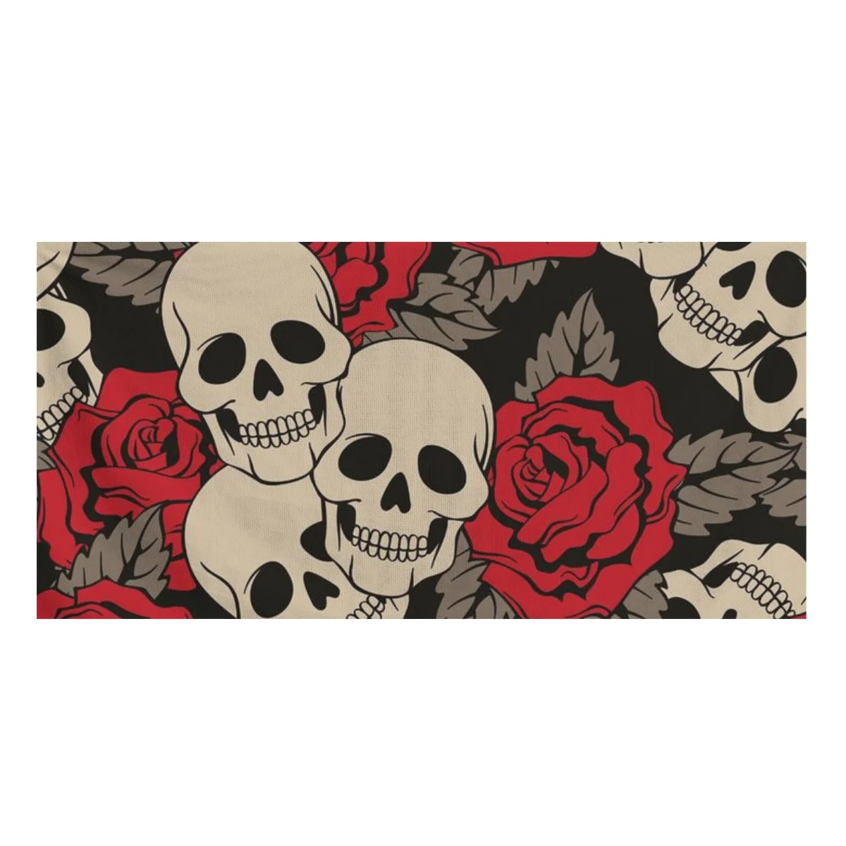 

HUGSIDEA Skull Pattern Kids Adult Bathroom Face Towel Quick Dry Soft Shower Towel For Yoga Gym Mats Fade Resistant Wrap Blanket