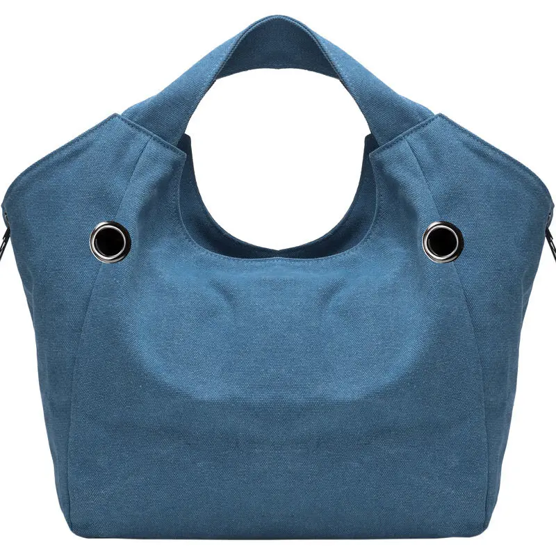 Canvas Women Bag Large Capacity Women Shoulder Bag Shoppers Handbag Vintage Fashion Versatile Multi Compartment Bag For Women