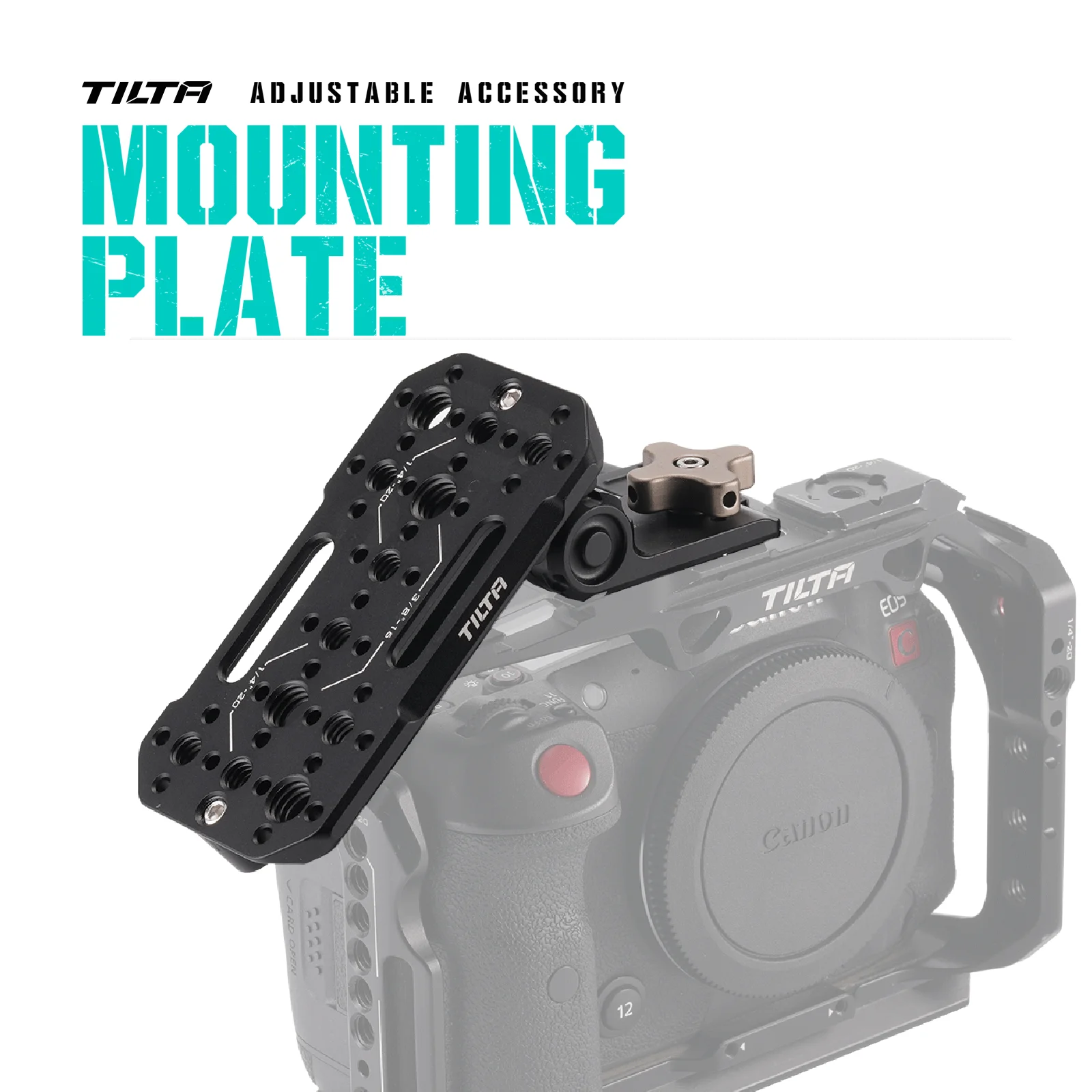 

TILTA TA-AMP-B Accessory Adjustable Mounting Plate Expansion Board for Charging Treasure with Strange Hands for Fill Light Lamp