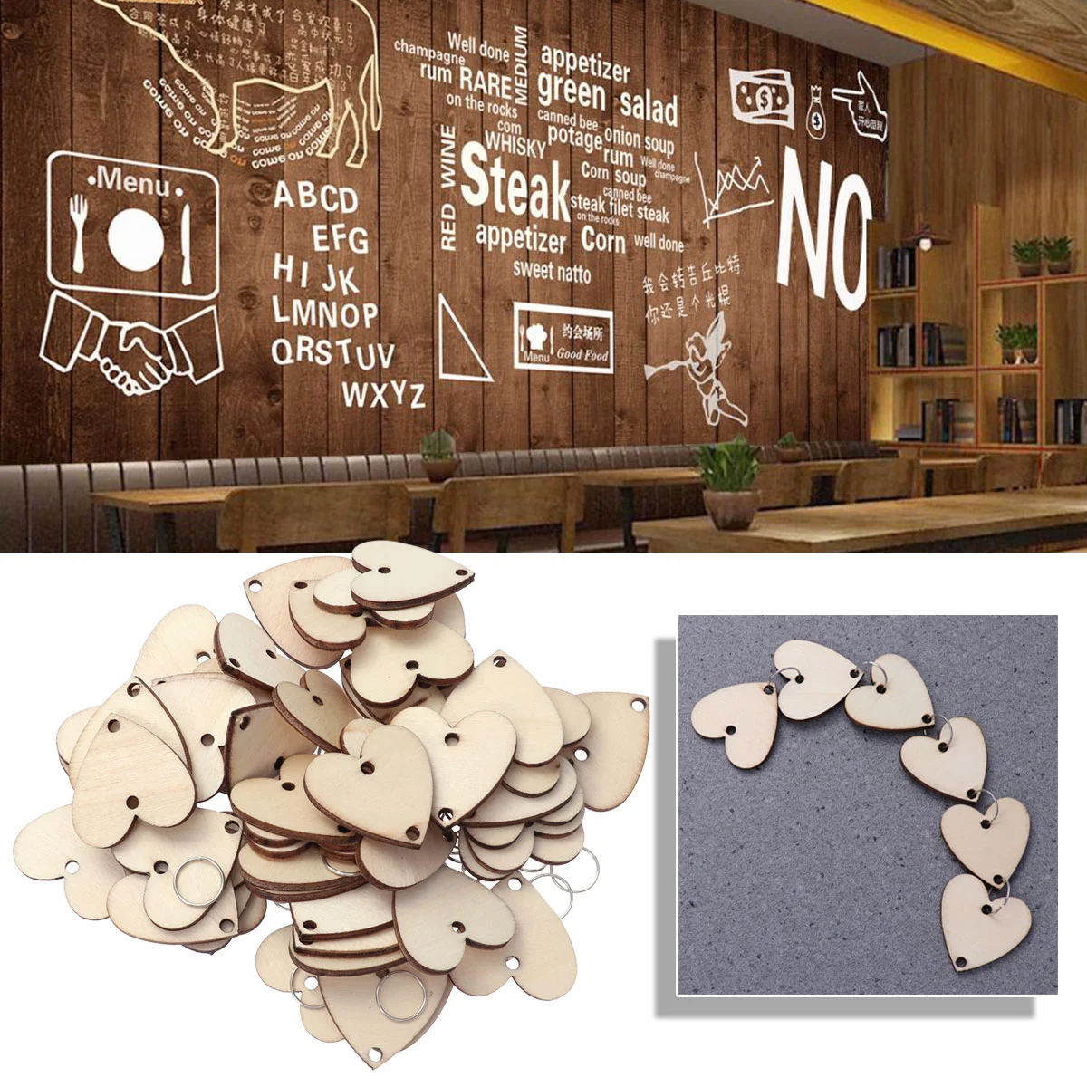 

Wooden Heart Discs Tags Christmas Decorations Birthday Reminder Calendar Accessory Blank