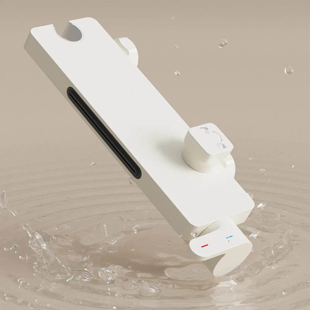 Новый простой дизайн трехступенчатый водопад белая душевая система для ванной