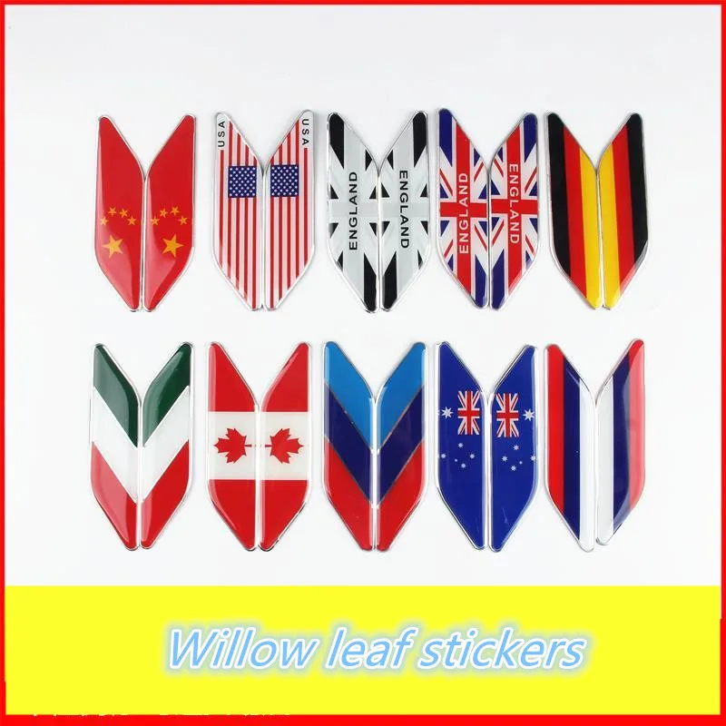 Наклейки на автомобиль в виде флага Китая Великобритании США Италии Германии