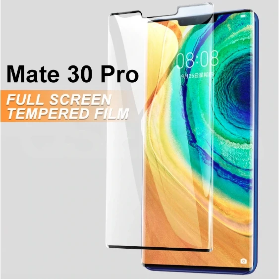 

Shopkaki Huawei Mate 30 Pro Tempered Glass Full Glass 5D Full Cover 30Pro Screen Protector