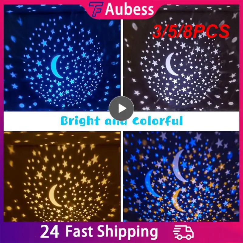 

3/5/8PCS Led Lighting Star Night Light Projector Children's Room Light Projector Music Night Light Baby Projecto