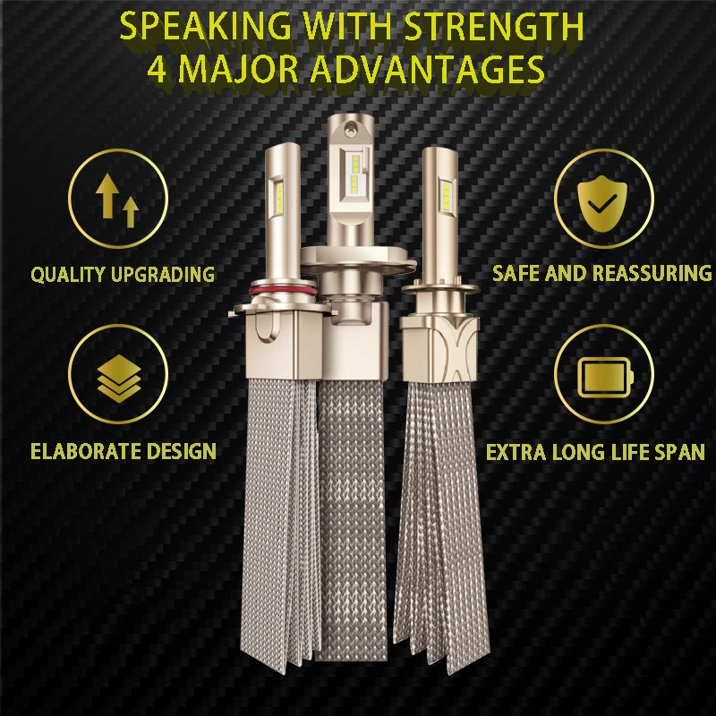 K3 плетеная ультра яркая лампа для автомобильных фар H1 H3 H4 H7 H11 H13 9004 9005 9006 9007