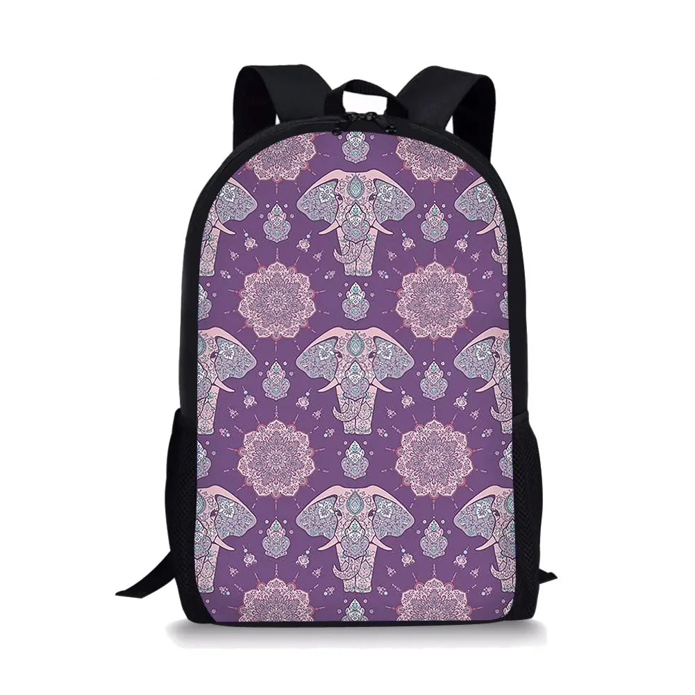 Elephant Element Printing Pattern School Backpacks Personalized Kids Daypack New Design Rucksack for Teenager