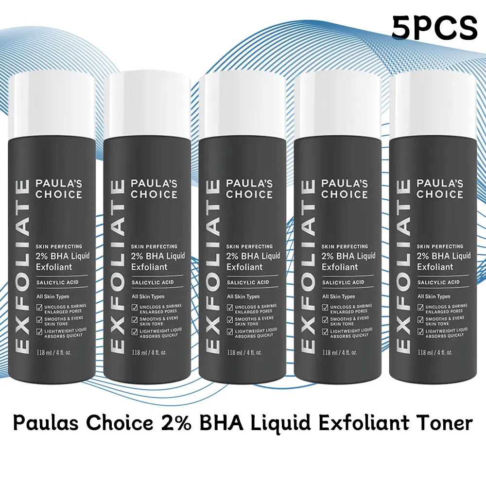 

5PCS Paulas Choice 2% BHA Liquid Exfoliant Facial Toner 118ml Salicylic Acid Gently Diminishes Fine Lines Improves Enlarged Pore