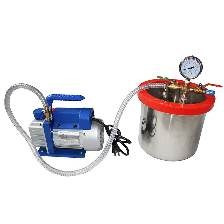 

Closed loop extractor 3CFM vacuum pump and 2 gallons vacuum chamber