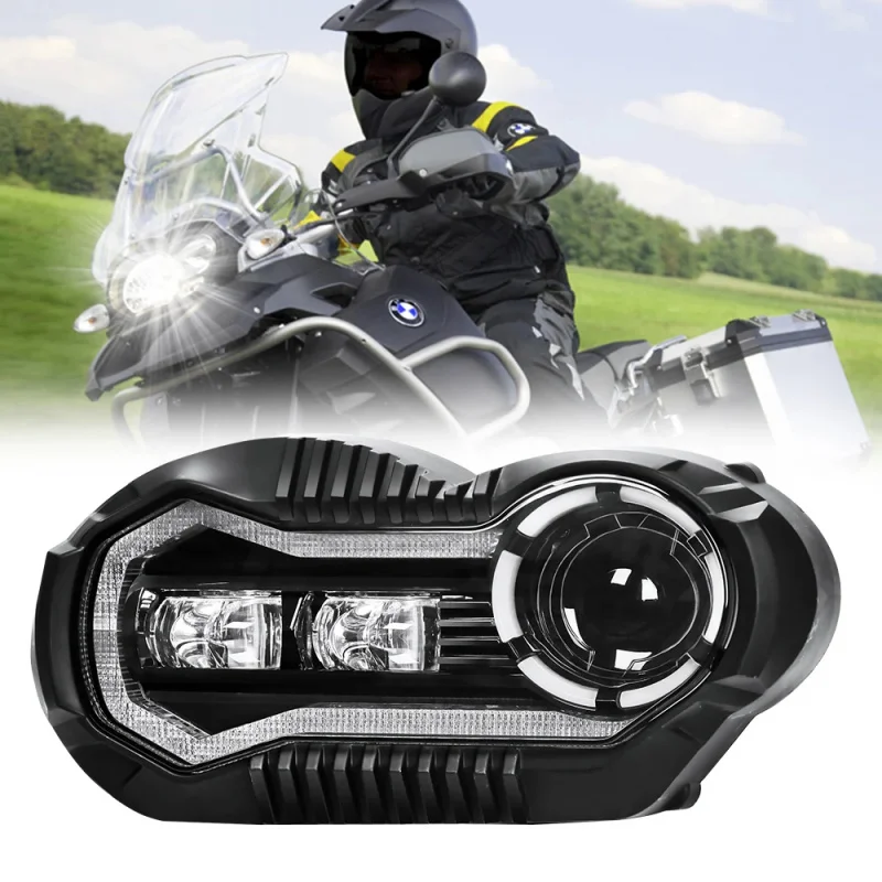 Фото Светодиодная фара E-Mark для мотоцикла с дальним/ближним светом и ДХО для BMW R1200GS 2004-2012 Adventure 2005-2013 №5
