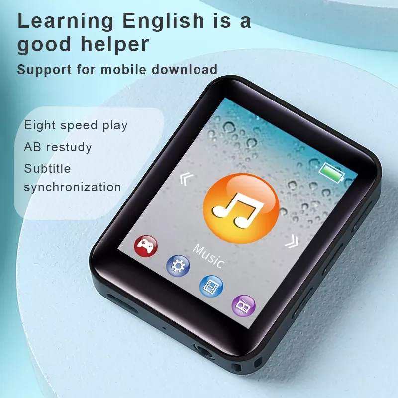 

Speaker Music Player External Playback Walkman MP4 Compact Portable mini with Screen P4 can be Inserted Card/Recording/Multi-fun