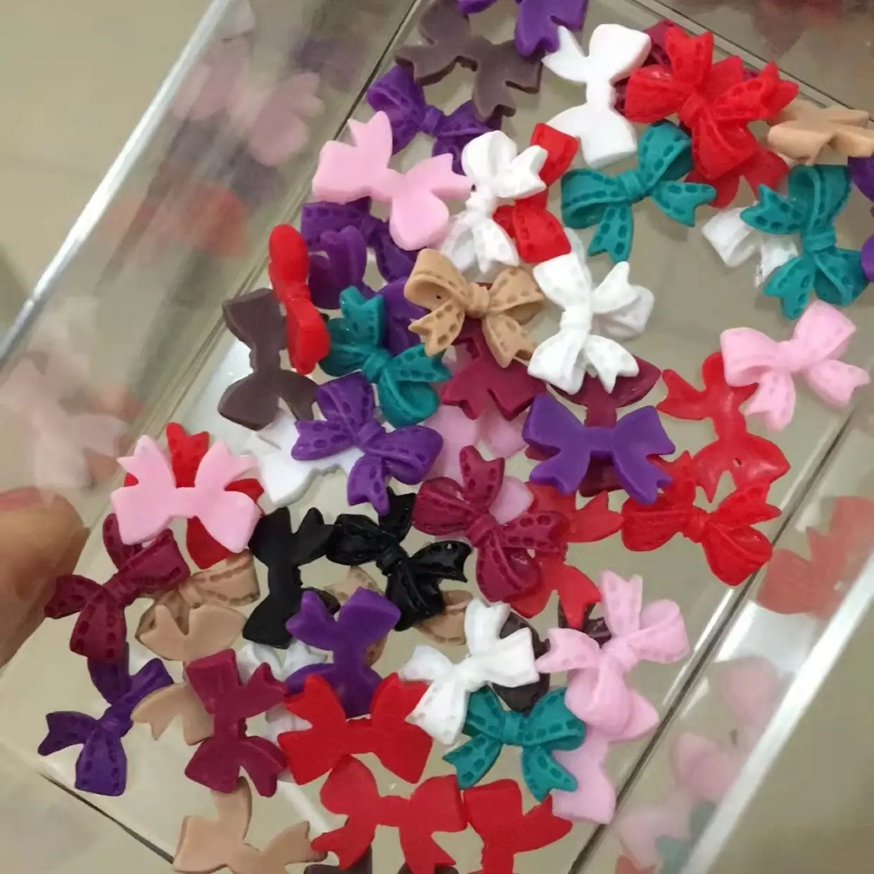 

50pcs Resin Slime Nail Art Decorations Butterfly Designs Mix Color Nail Charms Flatback Princess Nail Charms for DIY Crafts