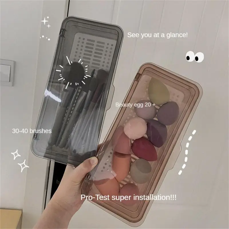 

Cosmetic Tool Storage Container Large Capacity 27.5x12.5x7cm Kitchen Storage Box Dustproof Multi-purpose Household Storage Box