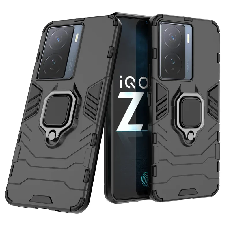 

For Vivo iQOO Z7 Case Cover for Vivo iQOO Z7 5G Magnetic Ring Holder Shell Bumper Armor Back Phone Cover for Vivo iQOO Z7 5G