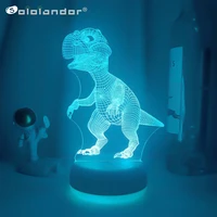 3d dinosaur led lamp 7 colors touch control night light kids gifts living room bedroom table decoration desktop bedside lantern