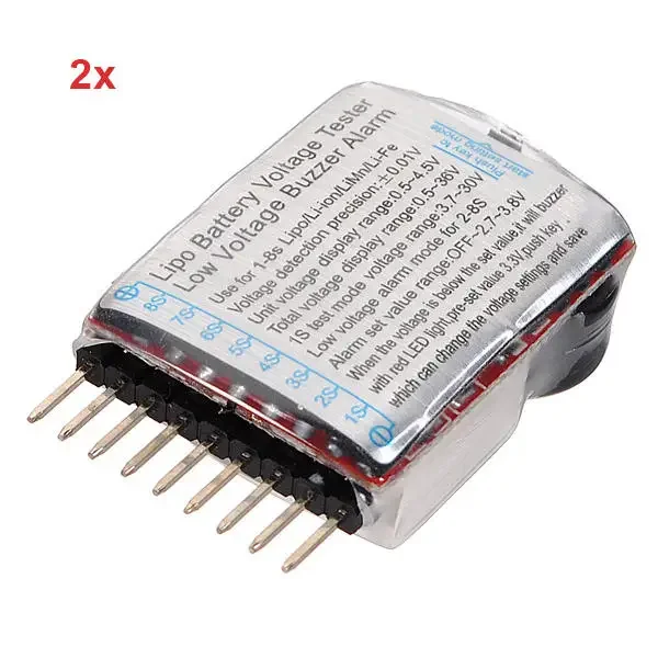 2 шт. индикатор напряжения батареи Lipo/li-ion/Fe 1-8S
