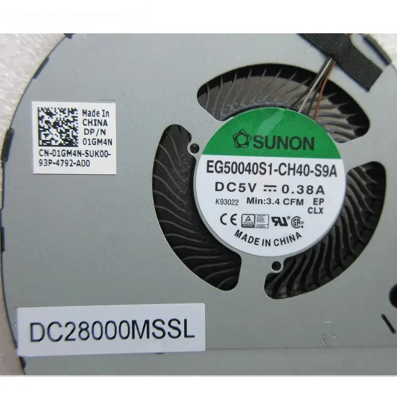 Новый оригинальный вентилятор охлаждения процессора ноутбука для Dell Latitude 5500 P80F