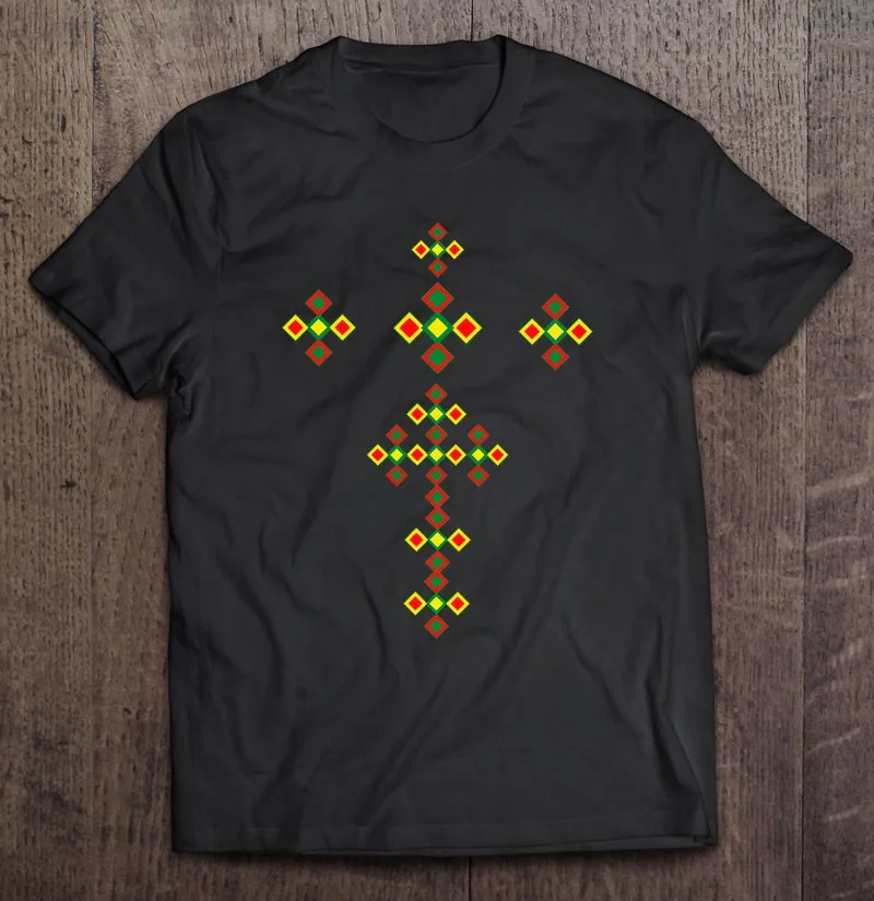 

Ethiopian Cross Art Tee Ethiopian Traditional Clothes Art Men T-Shirts Men'S Shirts Tshirt Tops Big Size Clothing Own Design