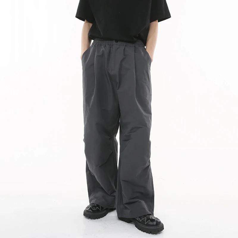 

Джинсы-багги SYUHGFA мужские однотонные, повседневные брюки-карго с широкими штанинами, модная уличная одежда, осень