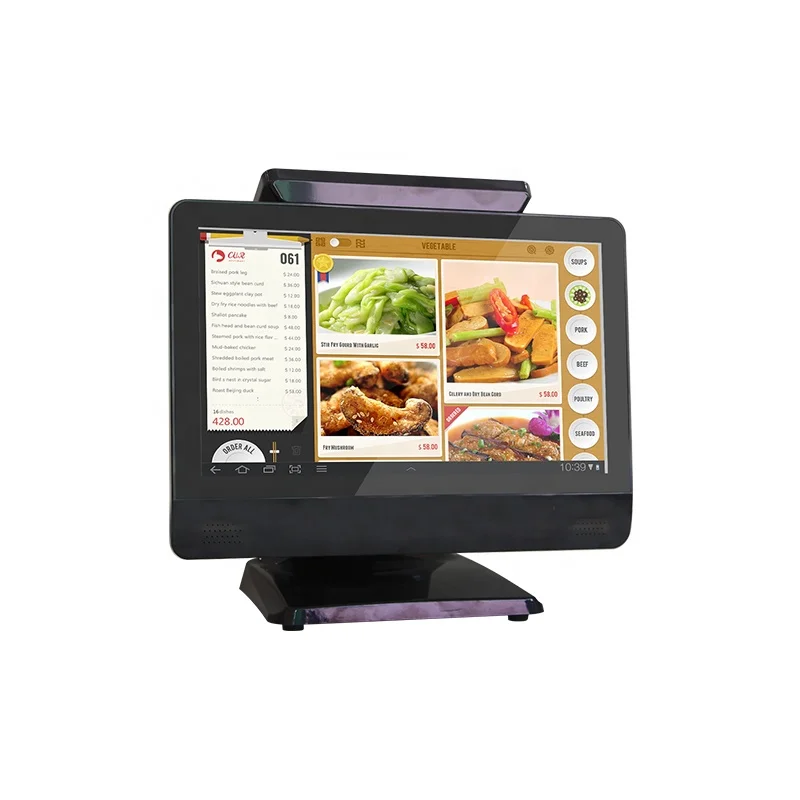 

15.6 Inch Cash Register J1900 CPU True Flat Screen Win7 Pos Pc System Monitor All In One PC Desktop Computer For Retail Store