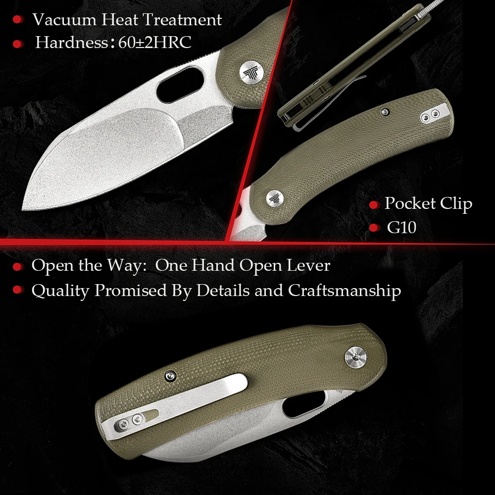 TRIVISA карманный складной нож ягненка EDC для кемпинга охоты тактический