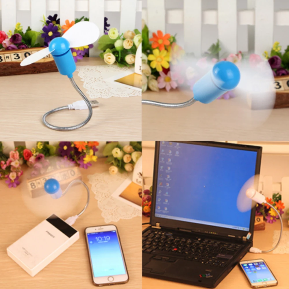

USB Mini Fan Notebook Desktop Cooling Fan Cooler Plastic Easy To Carry Air Conditioning Appliances For Computer And Power Bank