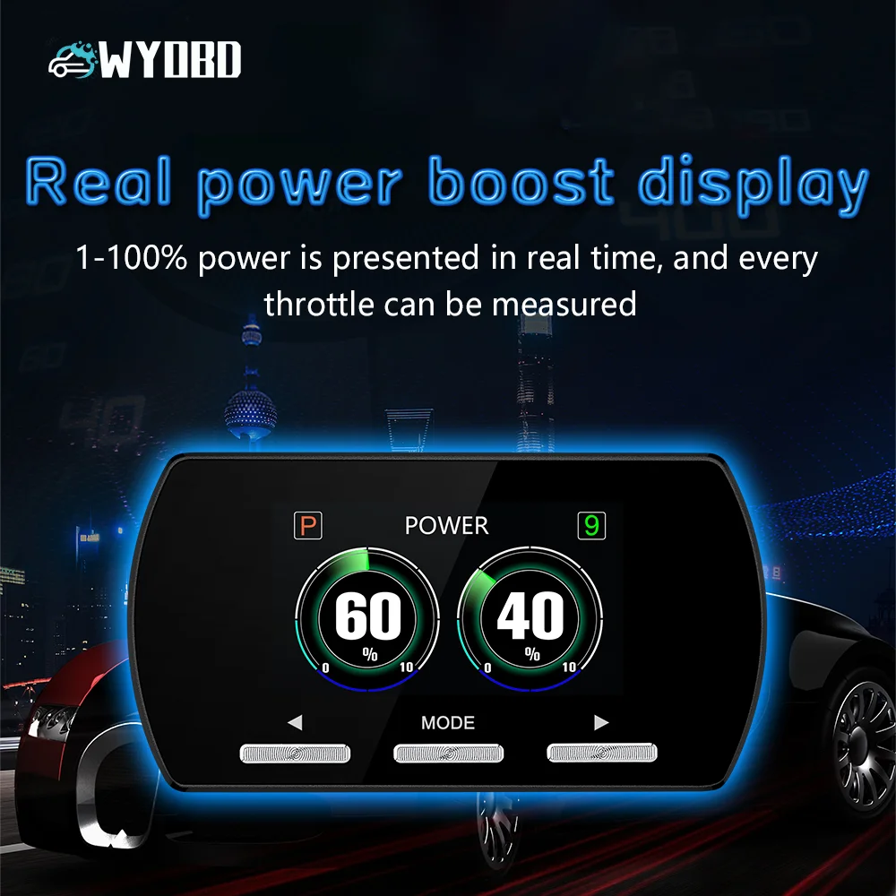 

Car Electronic Accelerator Throttle Controller Shift Power Delay Pedal Booster 6 TFT Display Screens Fine-tuning Auto Accessory