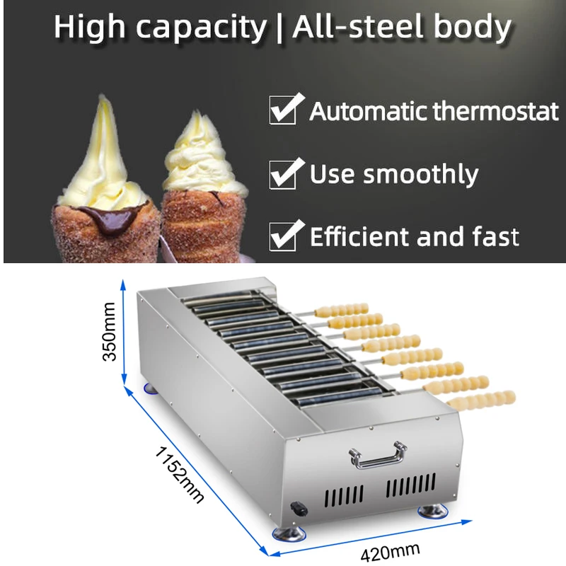 

Электрическая духовка kurtos kalacs, машина для приготовления пончиков, мороженого, конусная машина для приготовления дымохода, приготовления пирожных, гриля