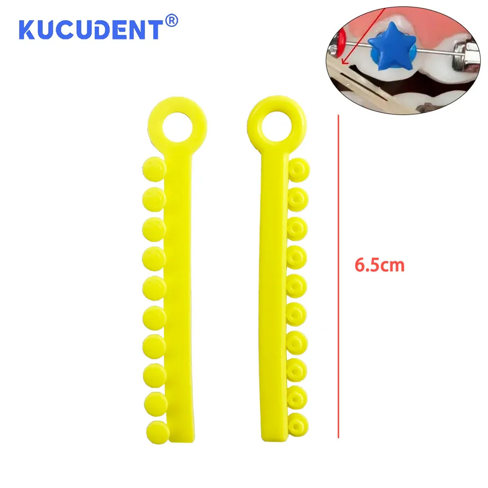 KUCUDENT 200 шт. = 20 палочек стоматологические 3D лигатуры завязки резиновые ленты