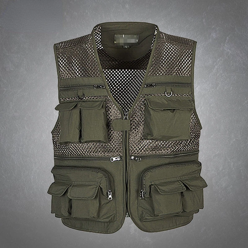 

Мужская тактическая быстросохнущая дышащая куртка с несколькими карманами, куртка в сеточку, жилет для активного отдыха, рыбалки, работы, куртка без рукавов для мужчин